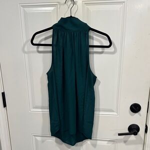 J. Crew deep green halter sleeveless blouse